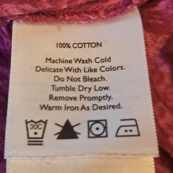 EDDIE BAUER 2 Women's Cotton Sleeveless Print Pink Blue Shirtdresses Sz T12 - Picture 4 of 16